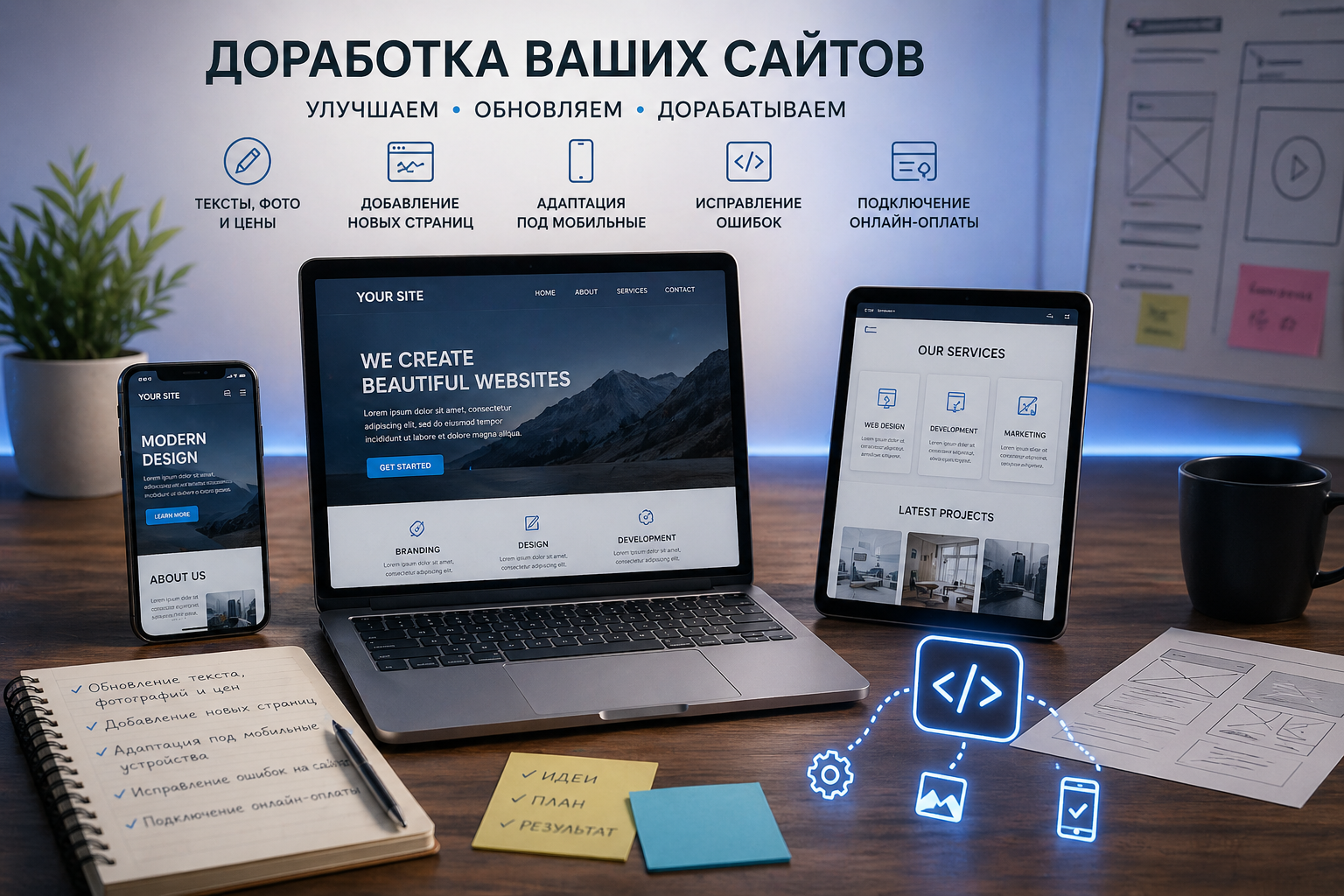 Пример доработки сайта